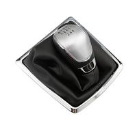 Szwaldaper Pomello cambio MT 5/6 velocità for Ford, Focus, 2 MK2 FL C-MAX 06-11 MK3 MK4, for Galaxy, copertura in pelle con cuffia a leva Pomello del cambio(6 Silver With Dust)