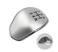 Szwaldaper Pomello del cambio for auto a 5 marce, for Ford, for Focus ST 2012-2015, for Fiesta dal 2013 in poi Sostituzione distintivo dell'emblema della copertura superiore Pomello del cambio(Silver)