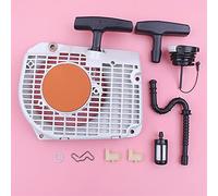 Szwaldaper Recoil Rewind Pull Starter Nottolino Filtro carburante Kit tappo linea Motosega Pezzo di ricambio di ricambio, for STIHL, 034 036 MS340 MS360 Avviamento a strappo per motosega