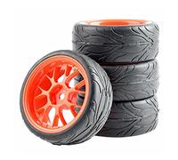 Szwaldaper Ruota ABS for Pneumatici in Gomma da 4 Pezzi, for HSP, for HPI, Auto Strada 1:10 RC 907-6084 Set di Pneumatici da trazione per Auto RC(907R-6084)