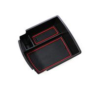 Szwaldaper Scatola portaoggetti for bracciolo console centrale auto, for Kona 2018 2019 2020 Accessori interni Blu Bianco Rosso Scatola portaoggetti per bracciolo auto(Rot)