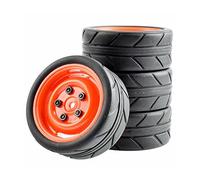 Szwaldaper Set di Ruote for Pneumatici Grip, for HSP, for HPI, 1/10 1:10 for Auto da Corsa su Strada RC Rim51-6087 Pneumatici per Auto RC(Rim51R-6087)