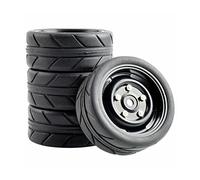 Szwaldaper Set di Ruote for Pneumatici Grip, for HSP, for HPI, 1/10 1:10 for Auto da Corsa su Strada RC Rim51-6087 Pneumatici per Auto RC(Rim51H-6087)