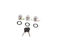 Szwaldaper Set serratura portiera, 252522 Set cilindro serratura portiera auto con chiavi, for Partner, Berlingo Xsara Attuatore per serratura portiera auto(BLACK#1)