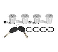 Szwaldaper Set serratura portiera, 252522 Set cilindro serratura portiera auto con chiavi, for Partner, Berlingo Xsara Attuatore per serratura portiera auto(BLACK#2)