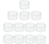 SZXMDKH 12 Pezzi Contenitori Cosmetici Vuoti Viaggio Vasetti Barattolo Set con Coperchio per Stoccaggio di Creme Campione - 5g/ 5ml, Trasparente