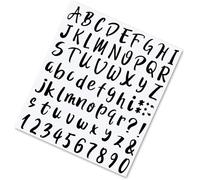 SZXMDKH 720 pezzi, 10 fogli in vinile nero, lettere adesive e numeri e punteggiatura, vinile nero alfanumerico impermeabile per cassetta postale, segni, finestre, porte, ecc