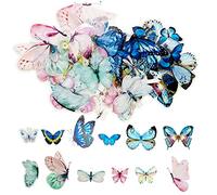 SZXMDKH - Confezione di 80 adesivi a forma di farfalla, 40 stili multicolore per decorare bicchieri, album di ritagli, quaderni, biglietti, lettere, pareti e finestre
