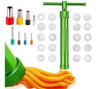 SZXMDKH Estrusore per Pasta di Zucchero, in Acciaio Inox, con 20 Dischi intercambiabili, per Zucchero, Torte e Argilla, Strumento per Decorare Fondente