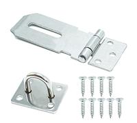 SZXMDKH Lucchetto per porta, 7,6 cm, in acciaio inox, con graffetta, resistente, per cancelli di sicurezza per finestre, armadietti, gabbie per animali domestici, argento