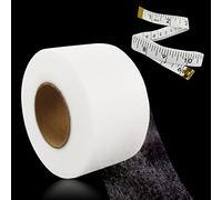 SZXMDKH Nastro adesivo con orli da stirare da 70 m, perfetto per stirare, incollare, rattoppare vestiti, pantaloni ecc. - Nessuna cucitura richiesta (larghezza 60 mm, bianco)