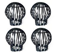 SZXMDKH Protezioni per grondaie in plastica per Toproof, mantiene i tubi di scarico della grondaia chiari da blocchi da foglie, muschio, fango, palline e altri detriti, confezione da 4, nero, 130 x
