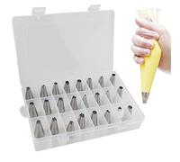 SZXMDKH Set di 24 Beccucci Grandi, Decorazione Torte Set, Bocchette Decorative Accessori per Cupcakes, Pasta di Zucchero, Pasticceria Punte per Tubazioni (1M, 2D, 2F, 4B, 6B, 1A, D66 e 233, 234, 234M)