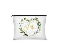 SZYDD Borsa cosmetica portatile da sposa e damigella d'onore borsa cosmetica portatile borsa da toilette cosmetici scatola da viaggio pratica borsa da sposa quotidiana, bianco, As Shown