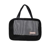 SZYDD Borsa da bagno portatile in rete per articoli da toeletta da viaggio, grigio, As Shown