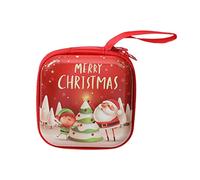 SZYDD Borsa di immagazzinaggio della moneta della latta di Natale del sacchetto di immagazzinaggio del sacchetto di immagazzinaggio del fumetto borsa della moneta della stampa