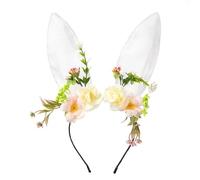 SZYDD Fiore orecchie di coniglio fascia fiore fascia con orecchie forniture festa di nozze ghirlanda fiore anello capelli fiore fascia fascia maglia