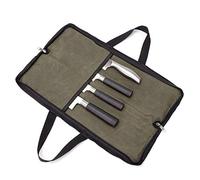 SZYDD Porta coltelli e borsa a rotolo per custodia in tela cerata per uomini e donne per la casa cucina domestica, Verde militare, See picture