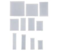 SZYDD Set di 11 stampi in silicone rettangolari quadrati in silicone, varie forme e dimensioni, stampi in resina, stampi a goccia di cristallo per realizzare decorazioni