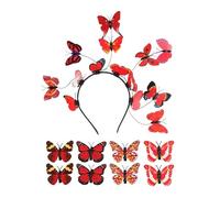 SZYDD Set di fermagli per capelli a forma di farfalla finta, bellissimi cerchietti per capelli, in plastica e resina, accessori per capelli per feste e festival