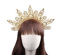 SZYDD SunGoddess - Cerchietto da donna con aureola, fascia per capelli da sposa, fascia da sposa, fascia da donna, elegante copricapo in plastica/resina