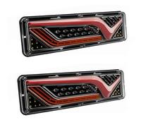 SZYHCASH 2PCS 12V-24V LED Fanale posteriore for camion Luci posteriori Indicatori di direzione Freno Segnale di retromarcia Lampada Rimorchio Camion Bus Camper Caravan RV Trattore