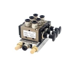 SZZAVCOIW 4L210-08 4R210-08 valvola Manuale bidirezionale Cinque Posizioni Push-Pull Interruttore Pneumatico di inversione combinata Barra distribuzione(10mm in 8mm out,4 Stations)