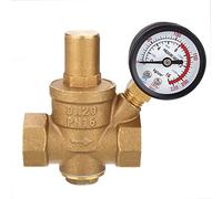 SZZAVCOIW Valvola PN1.6 Riduttore di Pressione dell'Acqua DN20 3/4" Regolatore Regolabile in Ottone Riduce la valvola Mantenimento con manometro 85 * 63mm