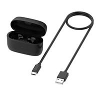 SZZCNOX Black M027 - Custodia di ricarica per auricolari Bluetooth wireless per Jabra Elite 4 Active Earbuds con vano di ricarica, stazione di ricarica, solo custodia
