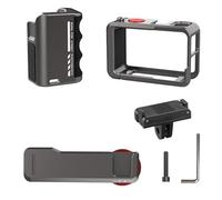 SZZCNOX Gabbia in alluminio per DJI Action 5 Pro/4/3 accessori per fotocamere, custodia protettiva con foro filettato da 1/4 e supporti per scarpe fredde, set di gabbie per conigli con base magnetica