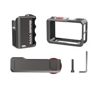 SZZCNOX Gabbia in alluminio per DJI Action 5 Pro/4/3 accessori per fotocamere, custodia protettiva con foro filettato da 1/4 e supporti per scarpe fredde, set di gabbie per conigli con base magnetica
