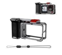 SZZCNOX Gabbia metallica per DJI OSMO Action 4/3/5 PRO, custodia protettiva per DJI Osmo Action 4/3/5 Pro, accessori per fotocamera, gabbia per conigli con scarpa fredda per microfono con luce video