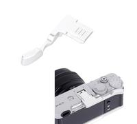 SZZCNOX Impugnatura in metallo per fotocamera Fujifilm Fuji X-E5, XE5, supporto antiscivolo per dita e supporto per pollice, per fotografia con una sola mano (argento)