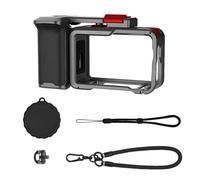 SZZCNOX Kit di presa stradale per DJI Osmo Action 6, supporto per fotocamera a gabbia di coniglio in metallo con design ergonomico, telaio in lega di alluminio, per accessori per action cam DJI Osmo