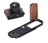 SZZCNOX RX1R III - Impugnatura in metallo, a forma di L, supporto per fotocamera digitale compatta Sony RX1R III RX1R3, con piastra a sgancio rapido Arca integrata e apertura vano batteria (nero)