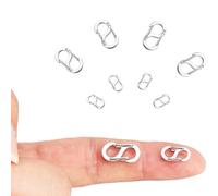 SZZETK 8 Pezzi di Braccialetti S-lock, Chiusura a Doppia Catena, Chiusura a Moschettone con Doppia apertura, Accorciatori in Acciaio Inox, chiusura a Catena e Fermagli, in 2 Misure 12 mm/16.5 mm