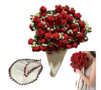 SZZLXYMT Coperta del Bouquet Rosa Fatto a Mano, Kit Bouquet Rosa e Leggero per San Valentino e Decorazioni per la casa