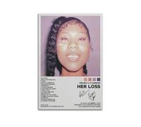 Szzmyo 21 Savage - Poster con album Her Loss, decorazione artistica moderna su tela, per camera da letto, soggiorno, 20 x 30 cm, senza cornice