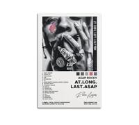 Szzmyo ASAP Rocky Posters - Long. Last ASAP Album Art - Tela estetica moderna - Decorazione per camera da letto e soggiorno - 20 x 30 cm, senza cornice