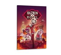 szzmyo Poster decorativo a tema anime, motivo: Hazbin Hotel, su tela, moderna, per camera da letto, soggiorno, dimensione: 30 x 45 cm, con cornice, stile
