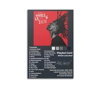 szzmyo Poster decorativo su tela con album Playboi Carti "Whole Lotta" rosso, poster decorativo moderno su tela, per camera da letto, soggiorno, 20 x 30 cm, senza cornice