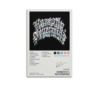 Szzmyo Poster Drake Honestly Nevermind - Stampa artistica su tela, motivo: album con scritta "Honestly Nevermind", decorazione artistica per camera da letto, soggiorno, 20 x 30 cm, senza cornice