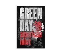 Szzmyo Poster su tela dell'album Green Day American Idiot, arte estetica moderna da parete per camera da letto e soggiorno, 50 x 75 cm, senza cornice