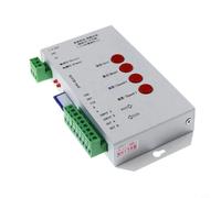 T-1000S - Controller LED Pixel per strisce WS2812B WS2811 WS2801 SK6812, DC5V-24V, dispositivo di controllo programmabile con scheda SD, fino a 2048 pixel, correzione gamma, per progetti di