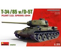1:35 Miniart Kampfpanzer T-34/85 Tank Military Spring 1944 Kit MA35293 Modellino