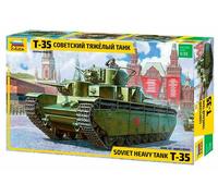 T-35 Heavy Soviet Tank 1:35 Plastic Model Kit 3667 ZVEZDA