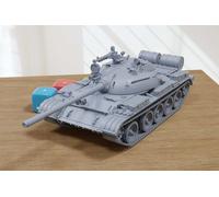 T-55A Soviet Main Tank - 3D Stampato Miniatura Ripiano Tavolo Wargaming Combat