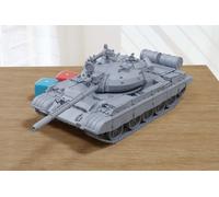 T-55AM Soviet Main Tank - 3D Stampato Miniatura Ripiano Tavolo Wargaming Combat