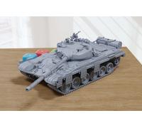 T-72 Ural Soviet Main Battaglia Tank - 3D Stampato Miniatura Ripiano Tavolo