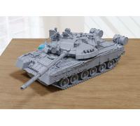 T-80U Soviet Main Battaglia Tank - 3D Stampato Miniatura Ripiano Tavolo